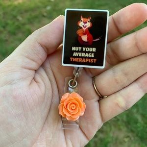 Nut Your Average Therapist Badge Holder
